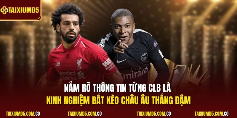Nắm rõ thông tin từng CLB là kinh nghiệm bắt kèo châu Âu thắng đậm