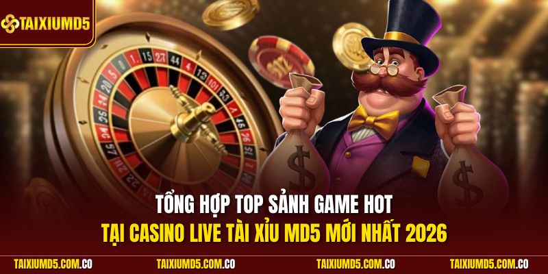Tổng hợp top sảnh game hot tại casino live Tài Xỉu MD5 mới nhất 2026